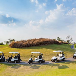 Cart on golf course